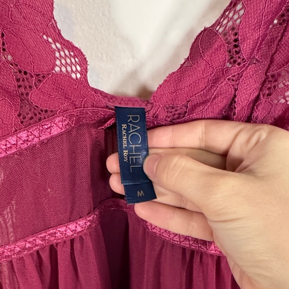 Rachel Roy Mesh Babydoll Lace & Mesh Lingerie Women’s Medium - Picture 4 of 5